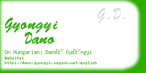 gyongyi dano business card